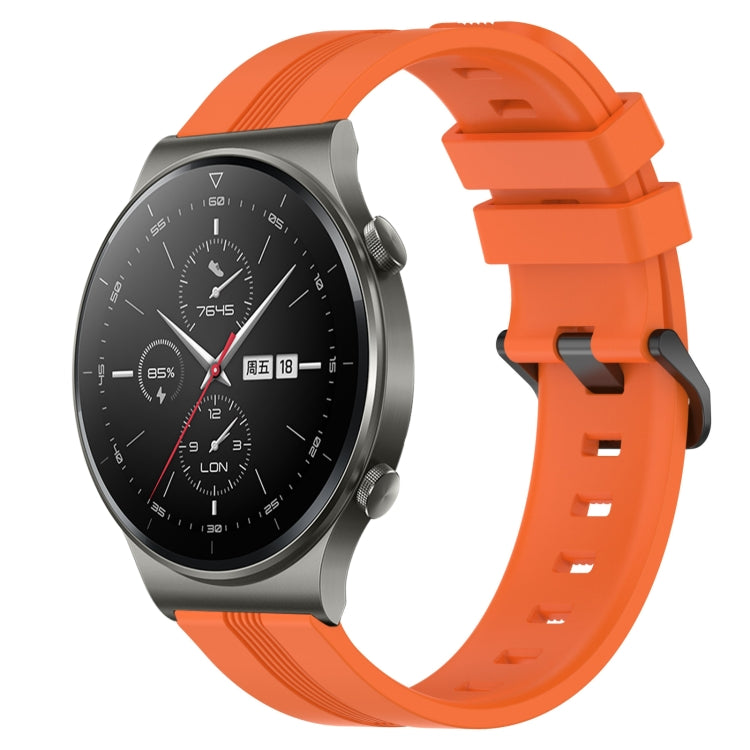 For Huawei GT2 Pro 22mm Concave Striped Slicone Watch Band