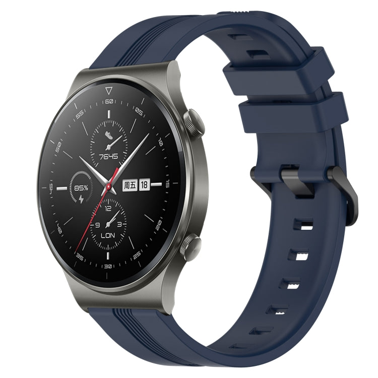 For Huawei GT2 Pro 22mm Concave Striped Slicone Watch Band