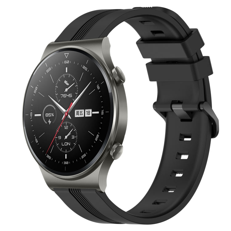 For Huawei GT2 Pro 22mm Concave Striped Slicone Watch Band
