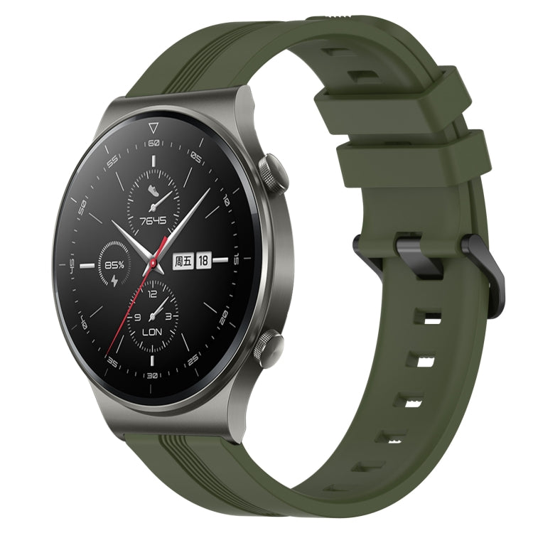 For Huawei GT2 Pro 22mm Concave Striped Slicone Watch Band
