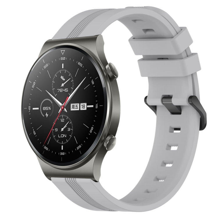 For Huawei GT2 Pro 22mm Concave Striped Slicone Watch Band