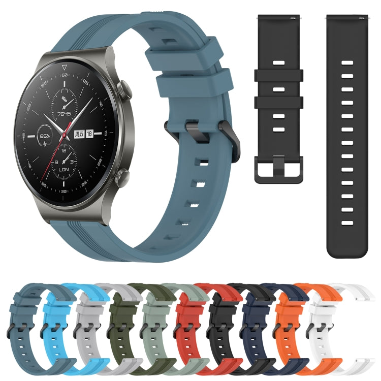 For Huawei GT2 Pro 22mm Concave Striped Slicone Watch Band