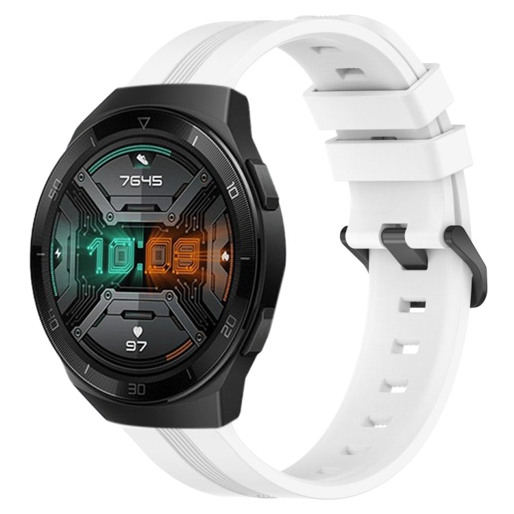 For Huawei Watch GT 2E 22mm Concave Striped Slicone Watch Band