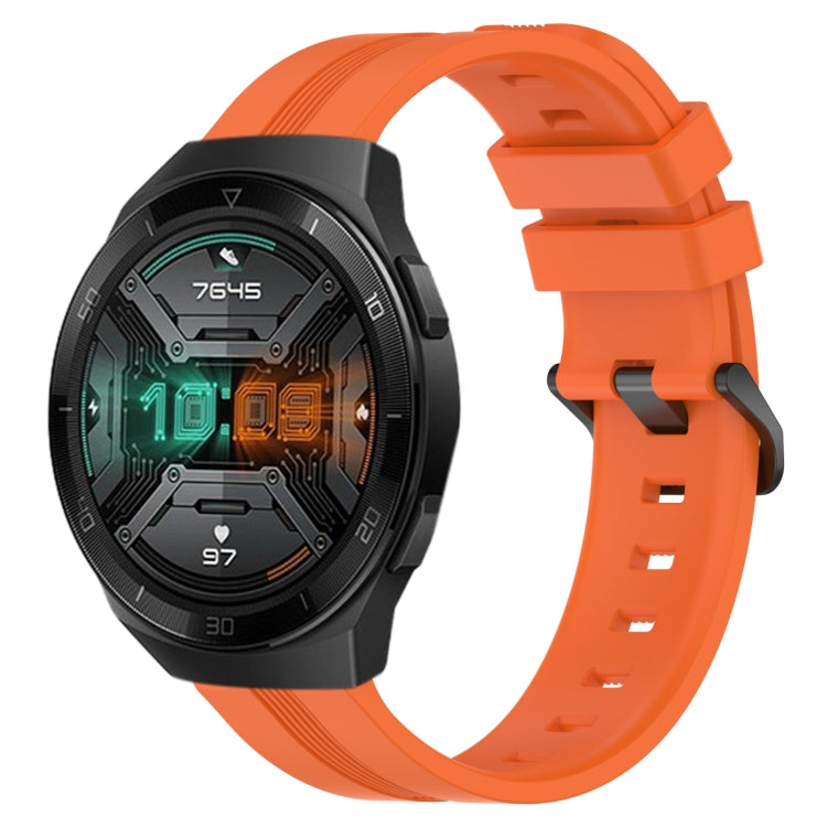 For Huawei Watch GT 2E 22mm Concave Striped Slicone Watch Band