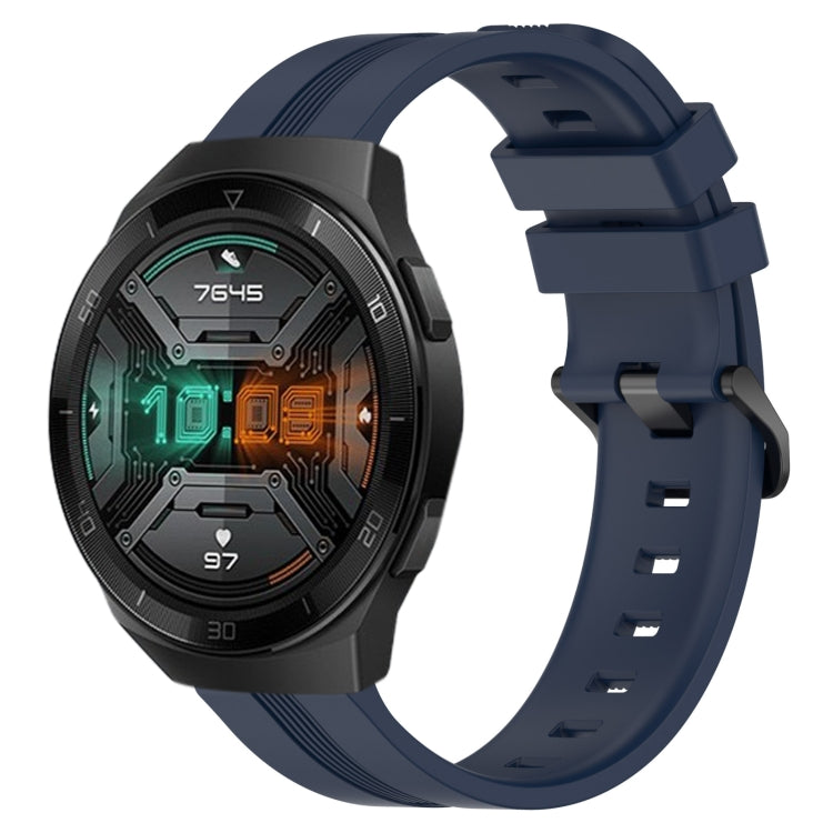 For Huawei Watch GT 2E 22mm Concave Striped Slicone Watch Band