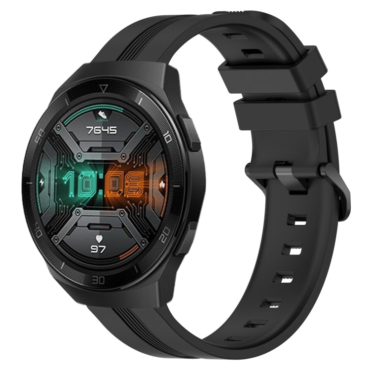 For Huawei Watch GT 2E 22mm Concave Striped Slicone Watch Band