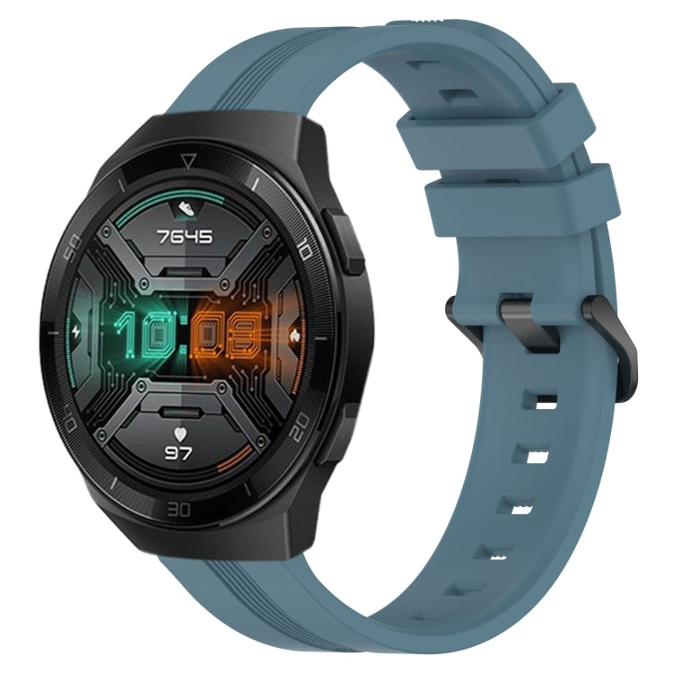 For Huawei Watch GT 2E 22mm Concave Striped Slicone Watch Band