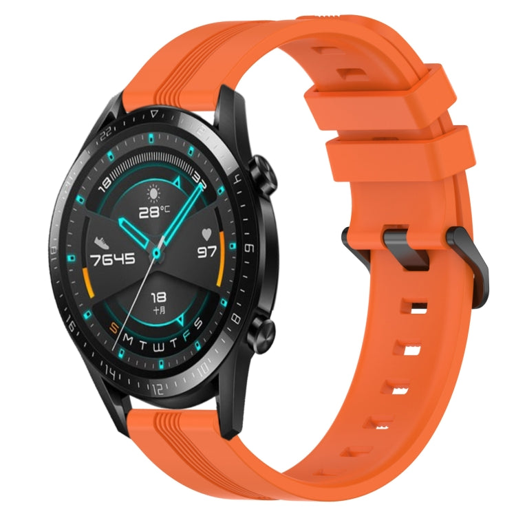 For Huawei GT2 46mm 22mm Concave Striped Slicone Watch Band