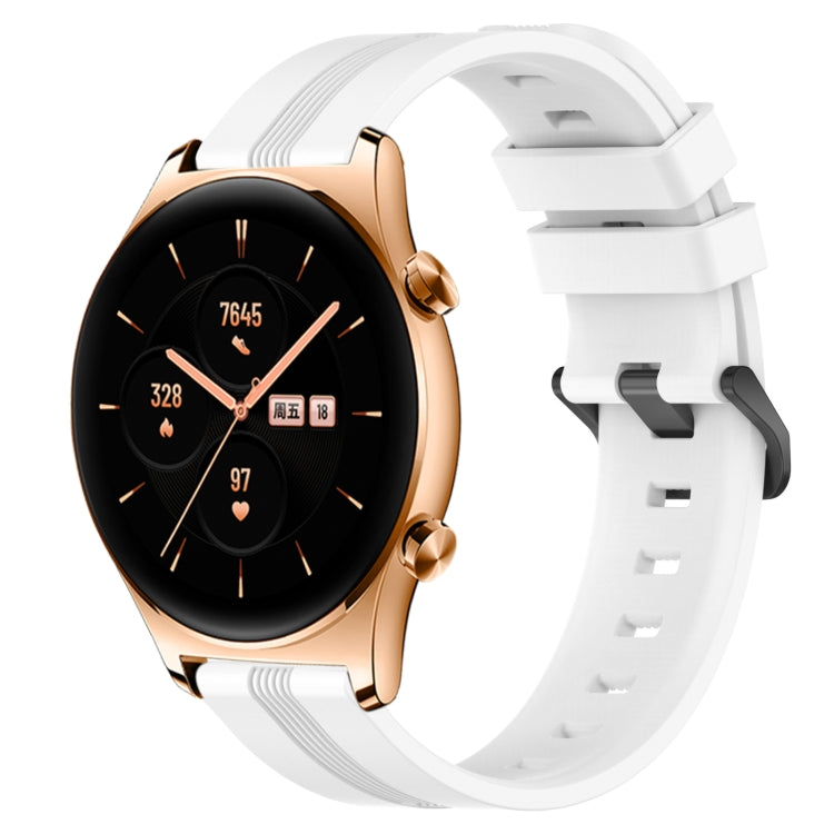 For Honor Watch GS 3 22mm Concave Striped Slicone Watch Band