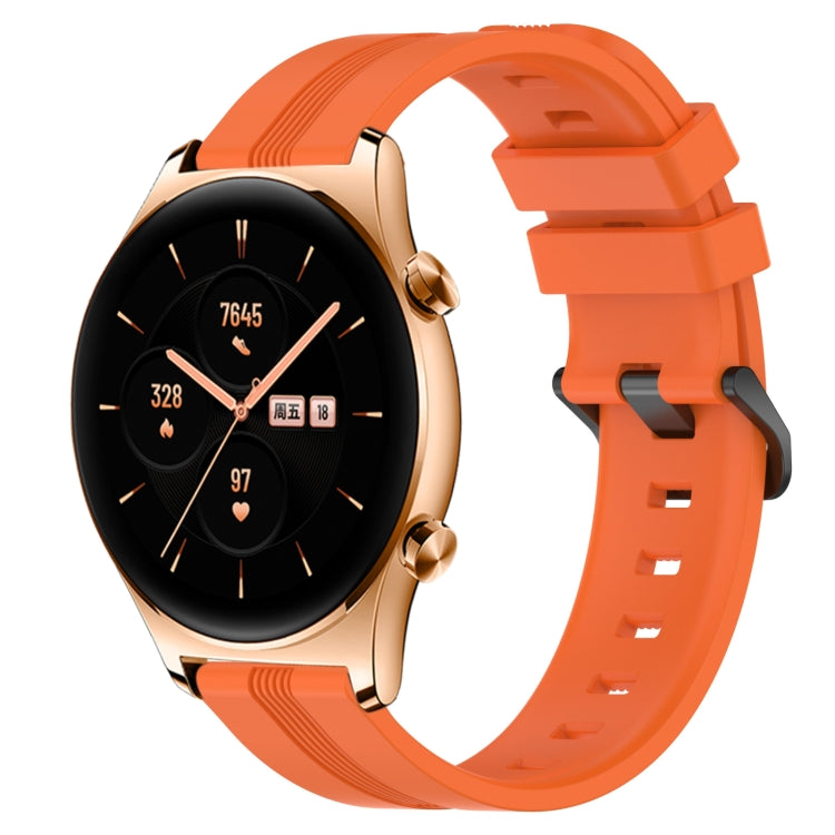 For Honor Watch GS 3 22mm Concave Striped Slicone Watch Band