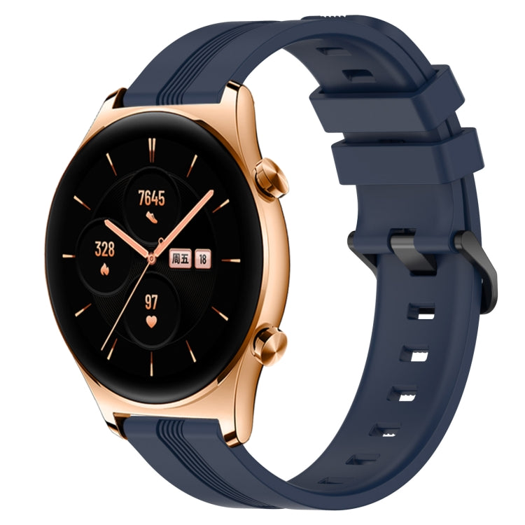 For Honor Watch GS 3 22mm Concave Striped Slicone Watch Band
