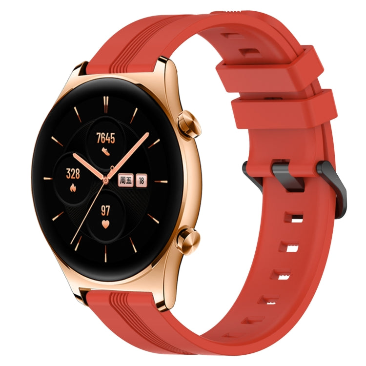 For Honor Watch GS 3 22mm Concave Striped Slicone Watch Band