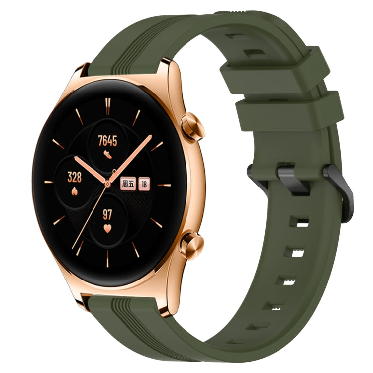 For Honor Watch GS 3 22mm Concave Striped Slicone Watch Band