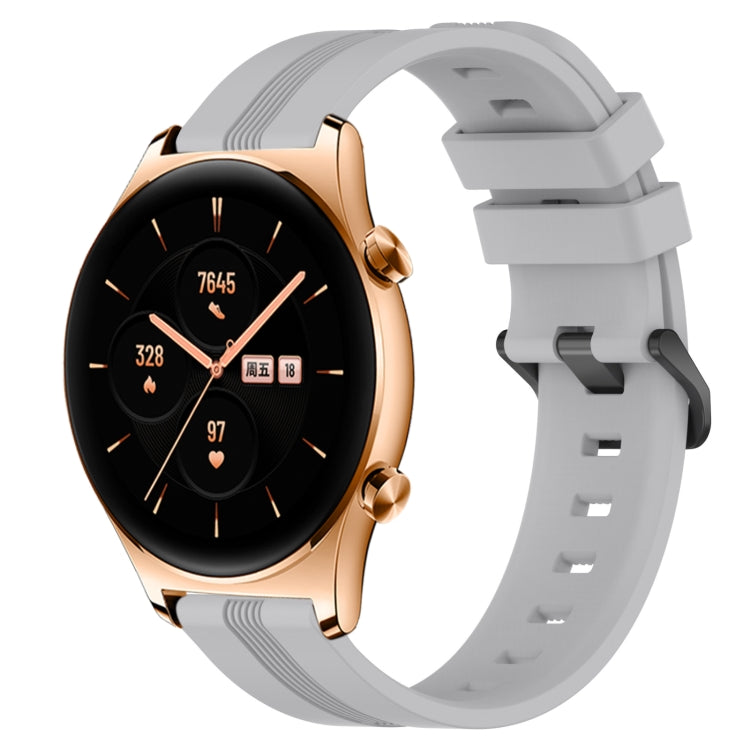For Honor Watch GS 3 22mm Concave Striped Slicone Watch Band