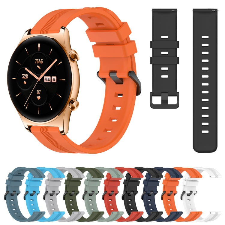For Honor Watch GS 3 22mm Concave Striped Slicone Watch Band