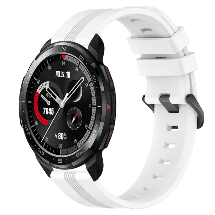 For Honor Watch GS Pro 22mm Concave Striped Slicone Watch Band