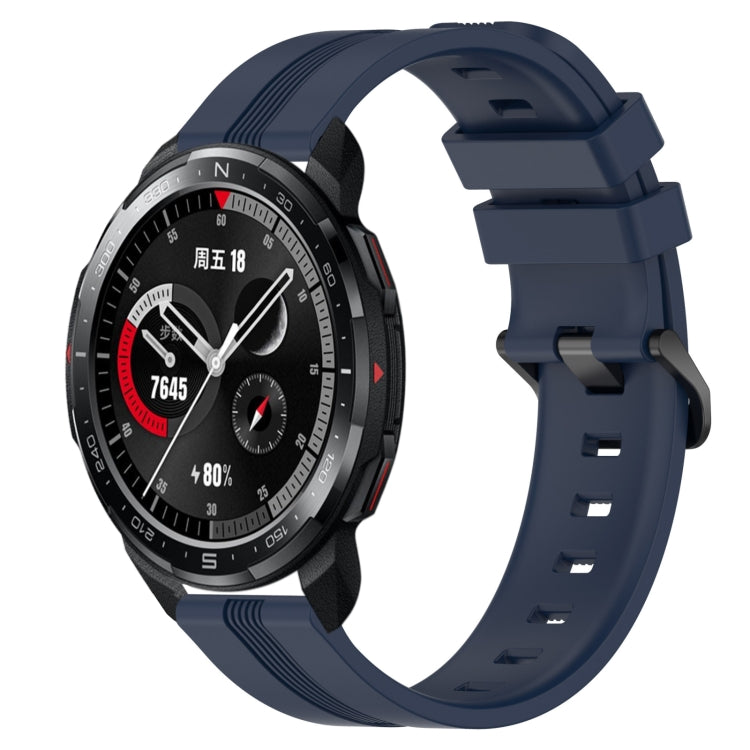 For Honor Watch GS Pro 22mm Concave Striped Slicone Watch Band
