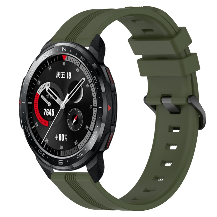 For Honor Watch GS Pro 22mm Concave Striped Slicone Watch Band