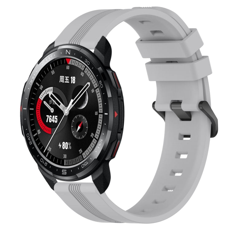 For Honor Watch GS Pro 22mm Concave Striped Slicone Watch Band