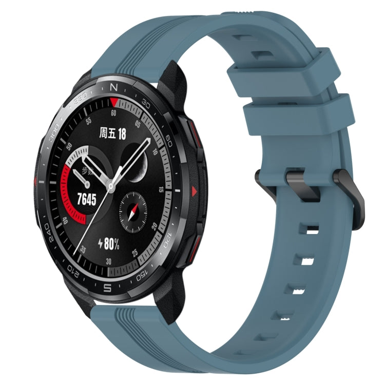 For Honor Watch GS Pro 22mm Concave Striped Slicone Watch Band