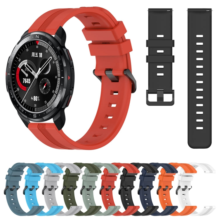 For Honor Watch GS Pro 22mm Concave Striped Slicone Watch Band