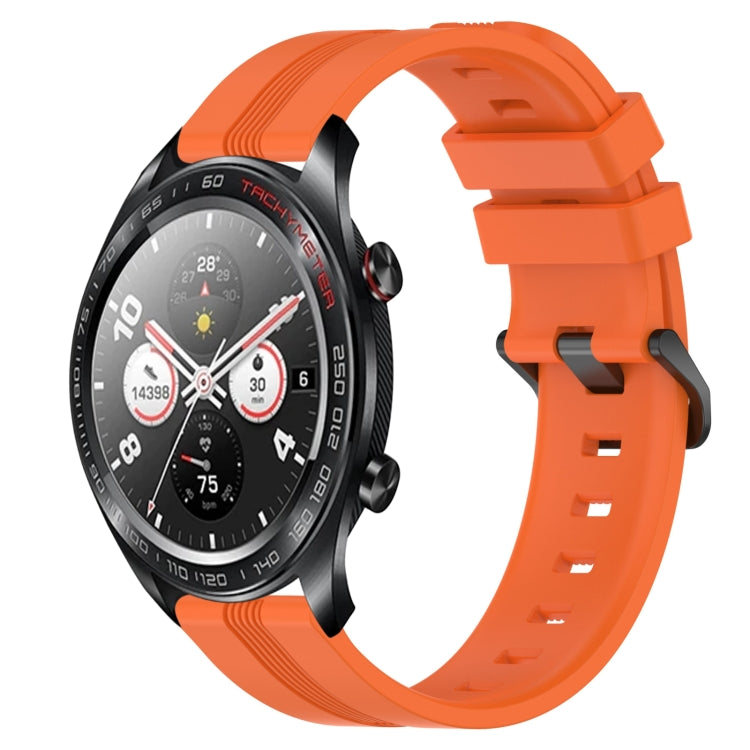 For Honor Watch Dream 22mm Concave Striped Slicone Watch Band