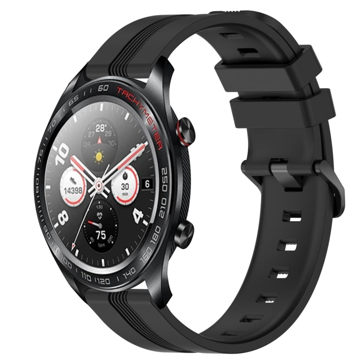 For Honor Watch Dream 22mm Concave Striped Slicone Watch Band