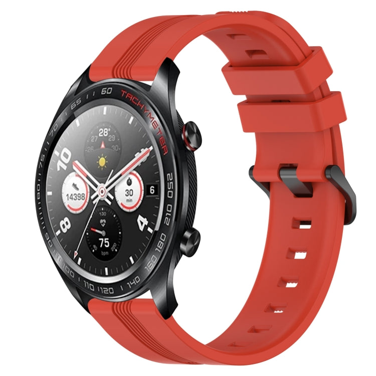 For Honor Watch Dream 22mm Concave Striped Slicone Watch Band