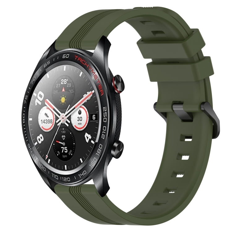 For Honor Watch Dream 22mm Concave Striped Slicone Watch Band