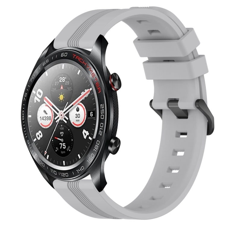 For Honor Watch Dream 22mm Concave Striped Slicone Watch Band