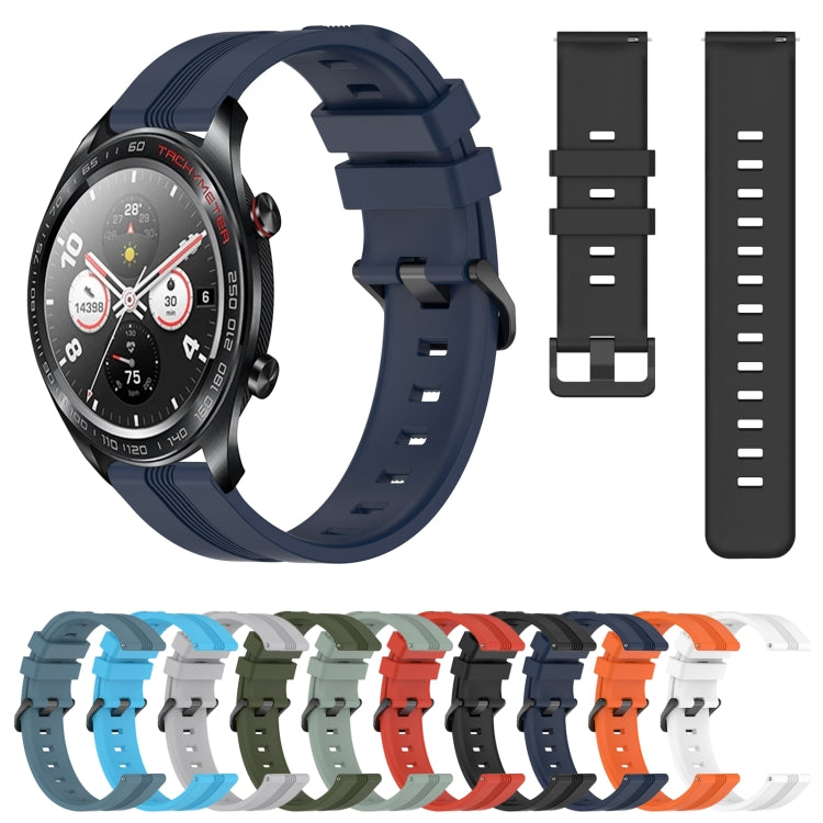 For Honor Watch Dream 22mm Concave Striped Slicone Watch Band