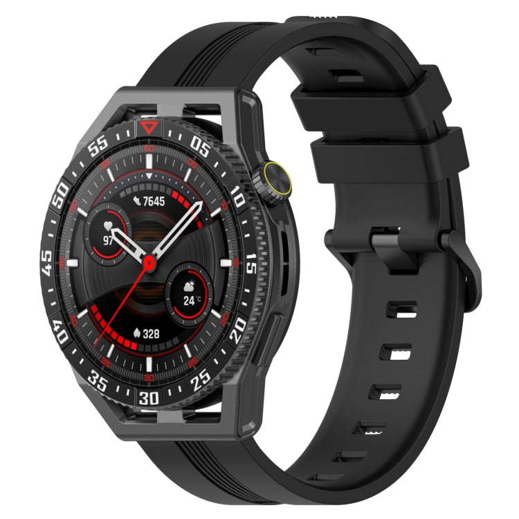 For Huawei Watch GT3 SE 22mm Concave Striped Slicone Watch Band
