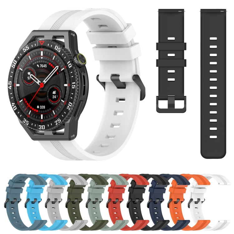 For Huawei Watch GT3 SE 22mm Concave Striped Slicone Watch Band
