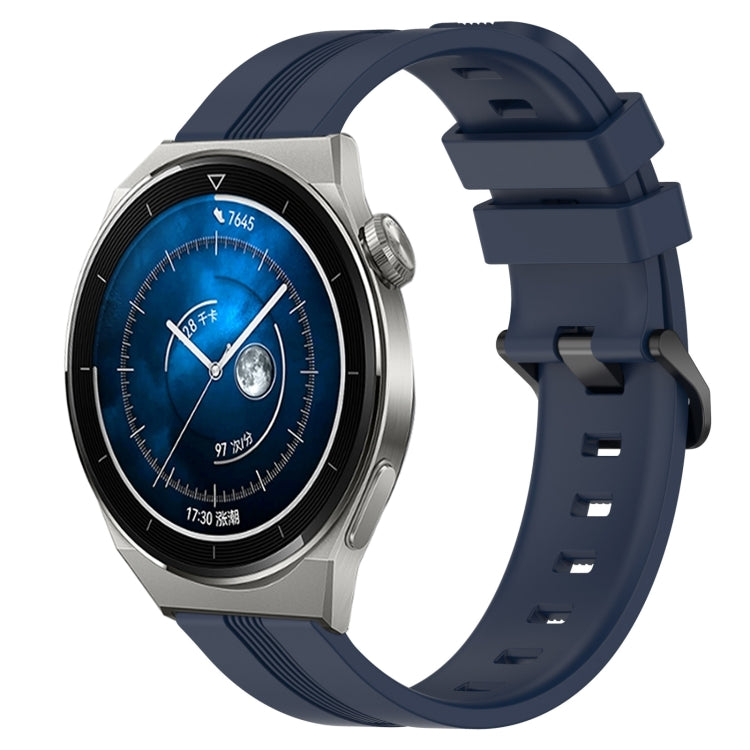 For Huawei Watch GT3 Pro 43mm 20mm Concave Striped Slicone Watch Band