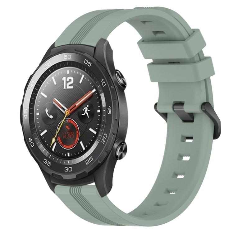 For Huawei Watch 2 20mm Concave Striped Slicone Watch Band