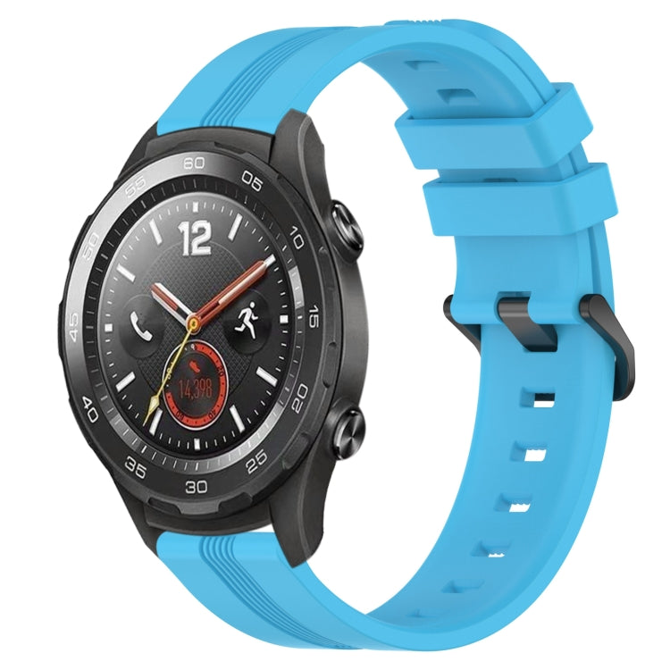 For Huawei Watch 2 20mm Concave Striped Slicone Watch Band