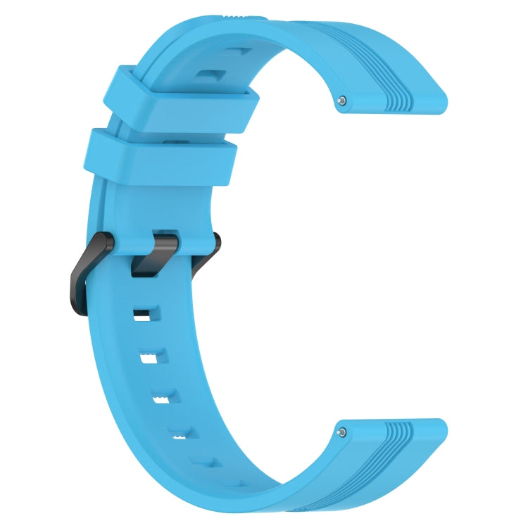 For Garmin Venu 2 Plus 20mm Concave Striped Slicone Watch Band