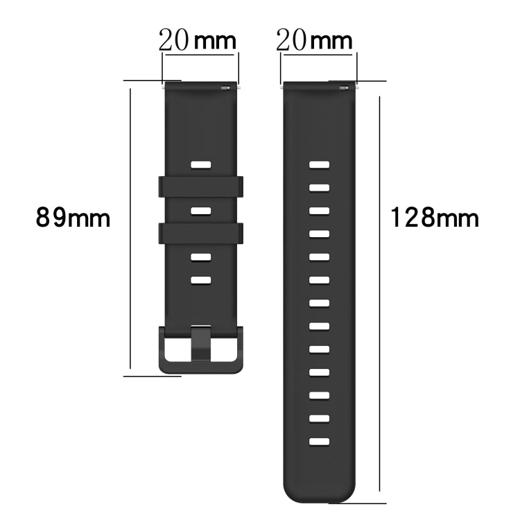 For Garmin Approach S40 20mm Concave Striped Slicone Watch Band