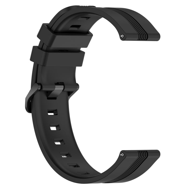 For Garmin Forerunner Sq2 20mm Concave Striped Slicone Watch Band