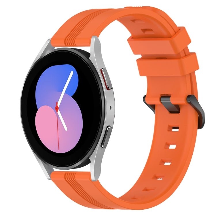 For Samsung Galaxy Watch5 40mm 20mm Concave Striped Slicone Watch Band