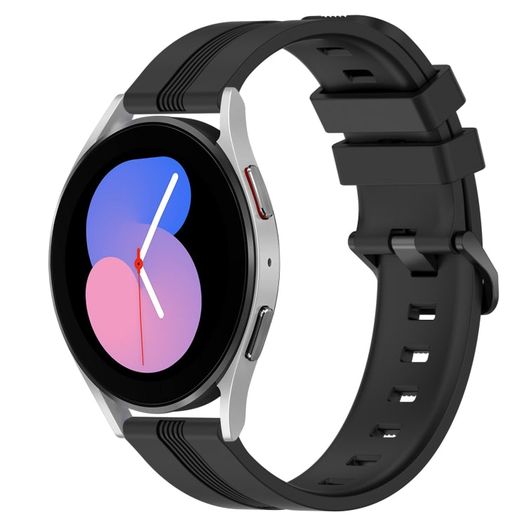 For Samsung Galaxy Watch5 40mm 20mm Concave Striped Slicone Watch Band