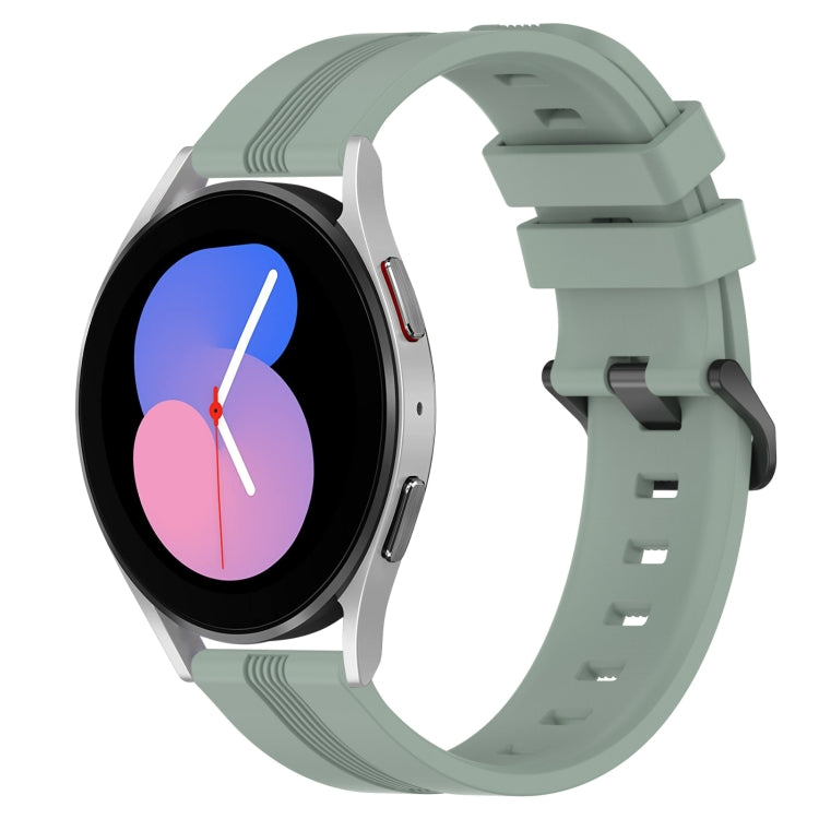 For Samsung Galaxy Watch5 40mm 20mm Concave Striped Slicone Watch Band