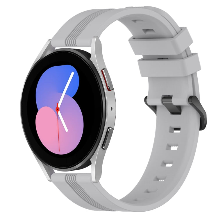 For Samsung Galaxy Watch5 40mm 20mm Concave Striped Slicone Watch Band