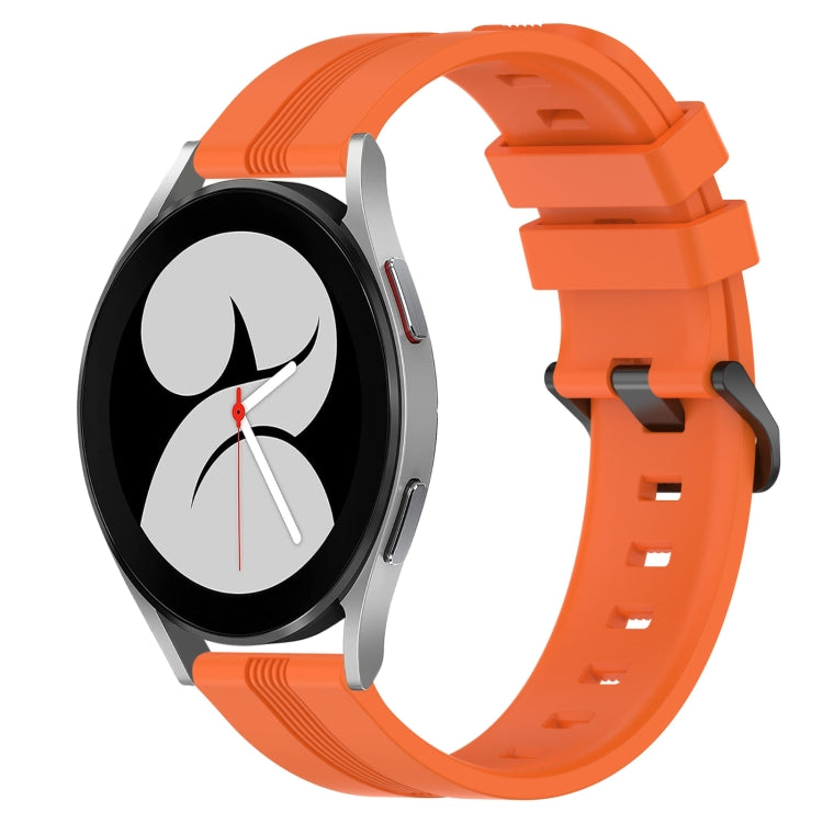 For Samsung Galaxy Watch4 40mm 20mm Concave Striped Slicone Watch Band