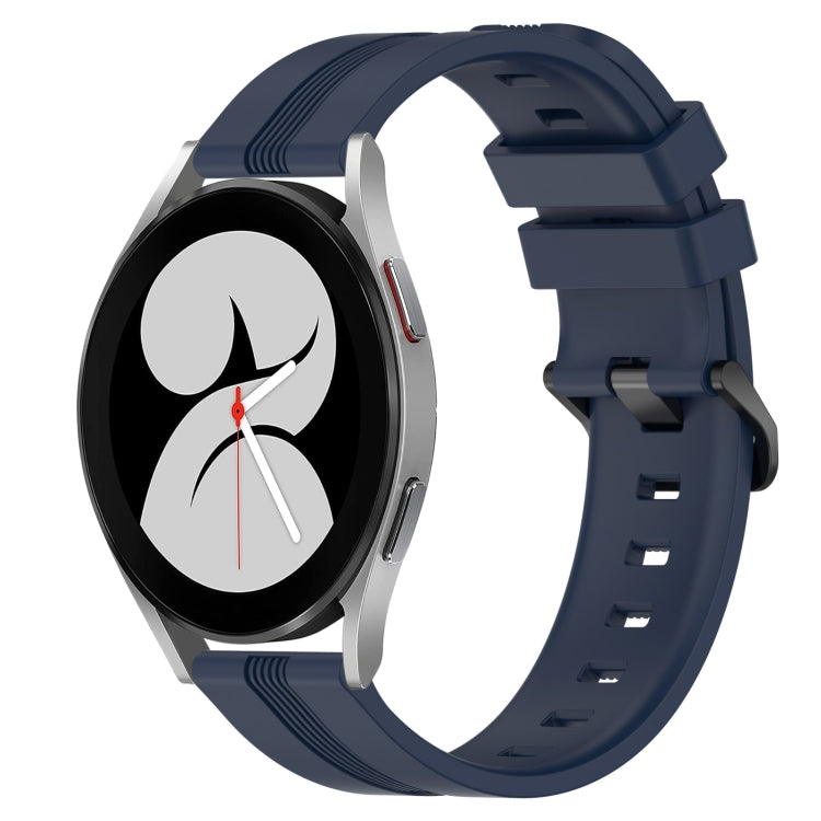 For Samsung Galaxy Watch4 40mm 20mm Concave Striped Slicone Watch Band