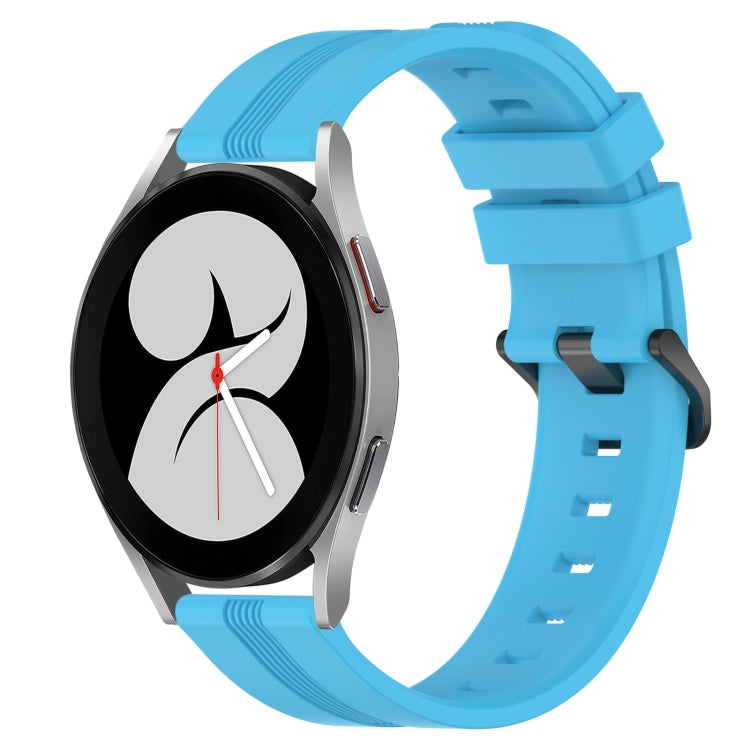 For Samsung Galaxy Watch4 40mm 20mm Concave Striped Slicone Watch Band