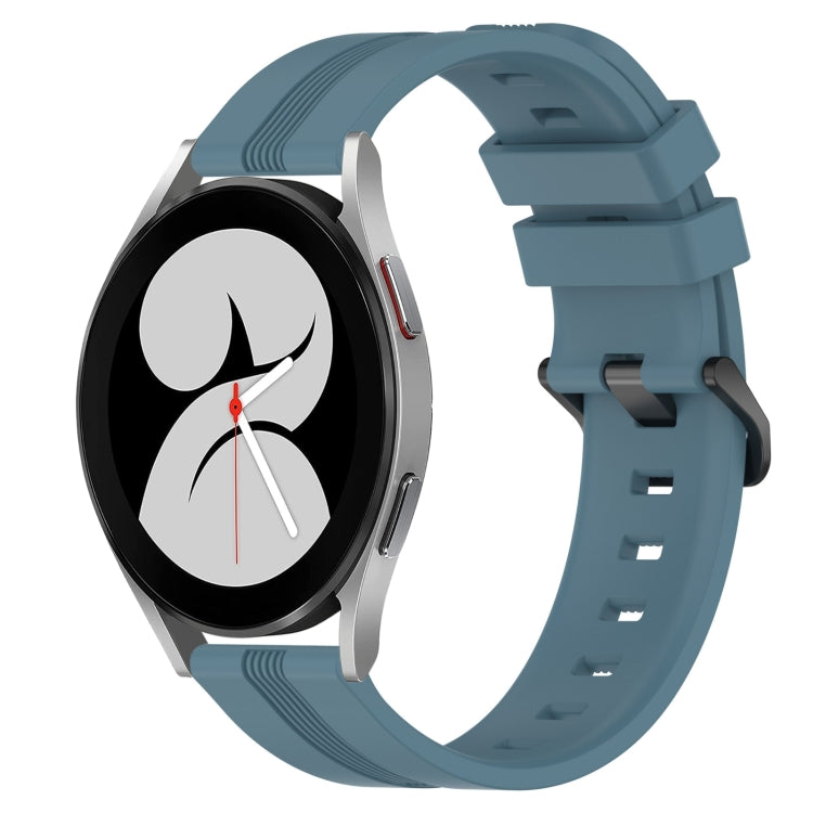 For Samsung Galaxy Watch4 40mm 20mm Concave Striped Slicone Watch Band
