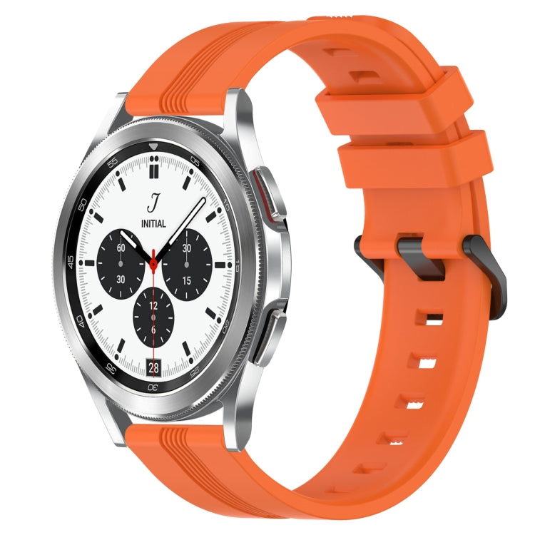 For Samsung  Galaxy Watch 4 Classic 42mm 20mm Concave Striped Slicone Watch Band