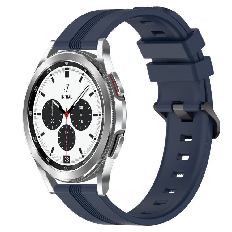 For Samsung  Galaxy Watch 4 Classic 42mm 20mm Concave Striped Slicone Watch Band