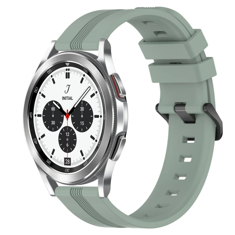 For Samsung  Galaxy Watch 4 Classic 42mm 20mm Concave Striped Slicone Watch Band